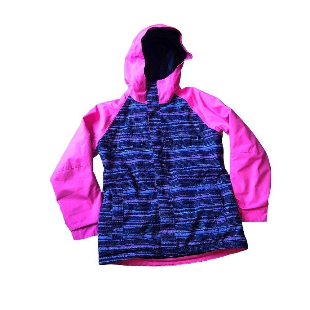 686 Girls Insulated Snowboard Jacket L Youth 10K Thermal Warmer Winter